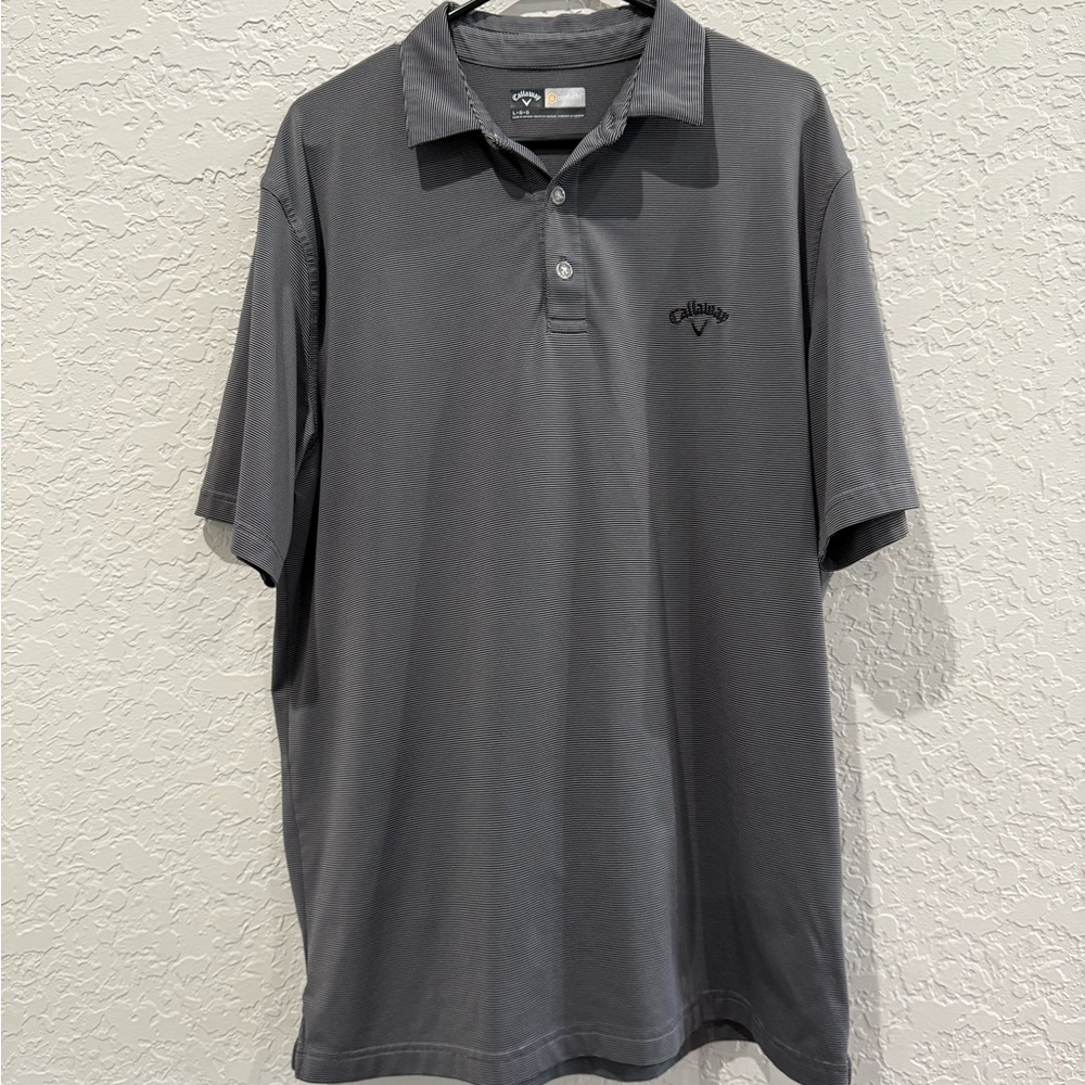 Callaway Men's Charcoal Polo Shirt Collared Shirt Golf Shirt Size Large
